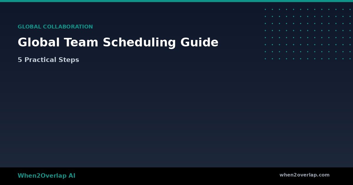글로벌 팀 시차 극복 가이드 — 실전 5단계 1 글로벌 팀 시차 극복 가이드 — 실전 5단계