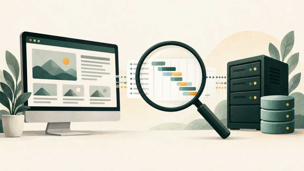 Illustration of website performance diagnosis